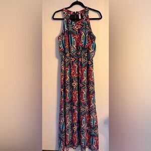 Xhilaration Multicolor Geometric Maxi Dress